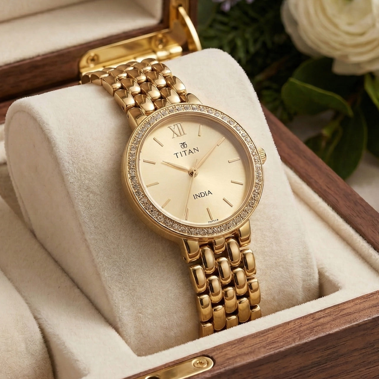 Titan Two-Tone Roman Dial Watch Code : 12886